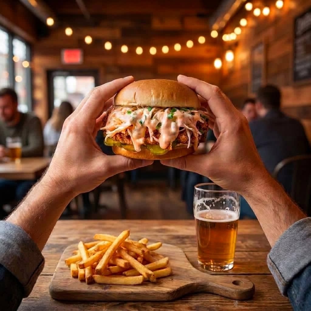 Square loyalty card promo with the headline Fries on us and a loyalty program callout