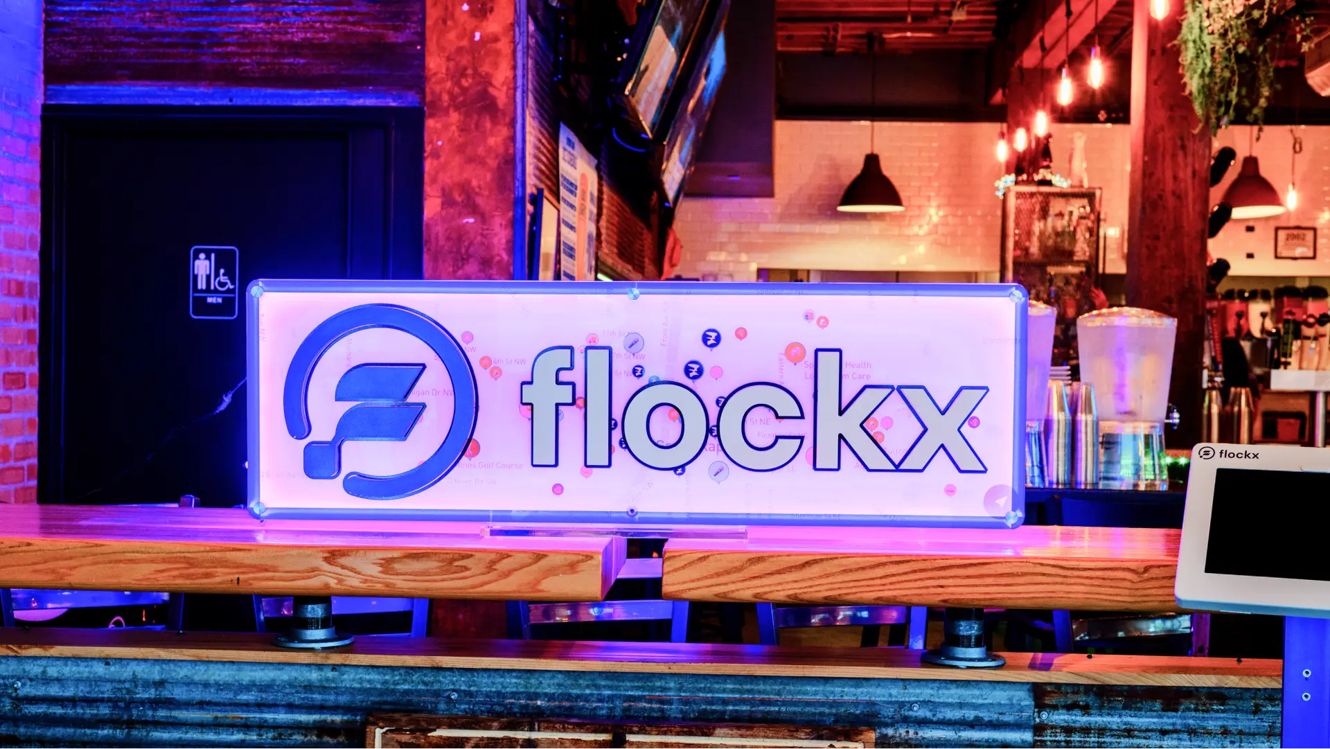 Flockx logo in Neon