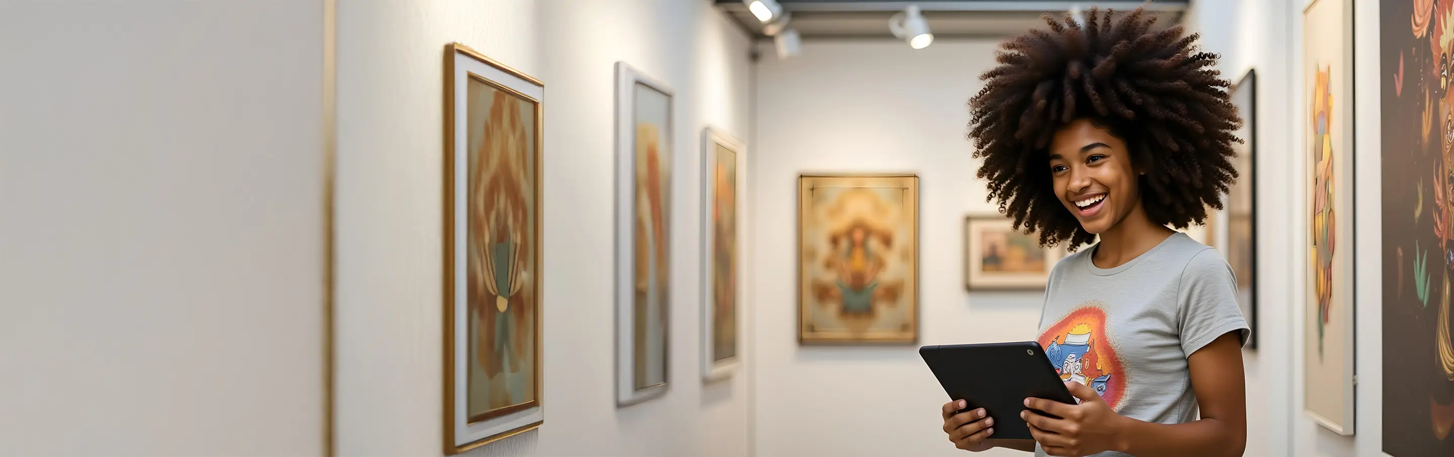 An art gallery benefiting from AI