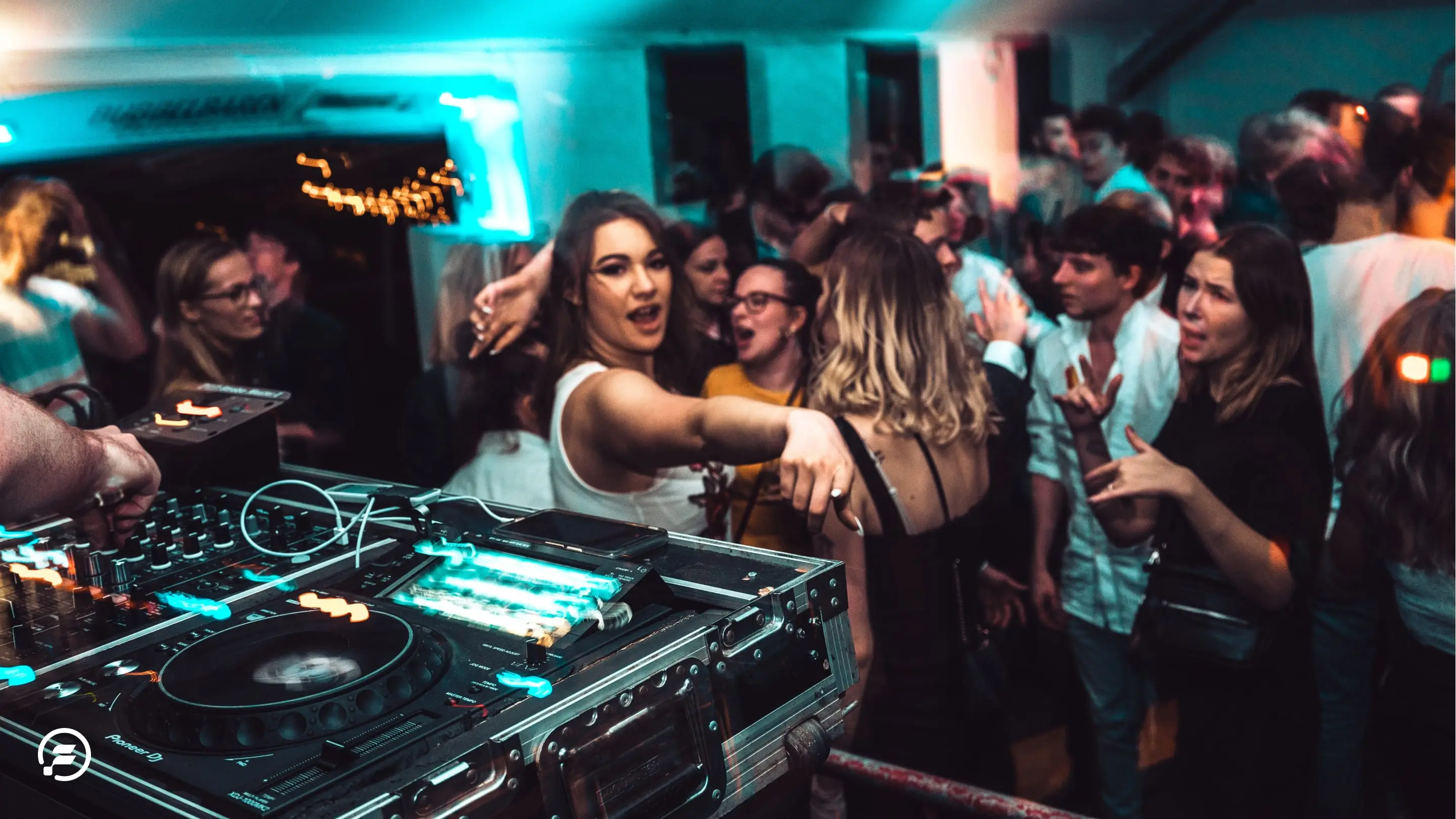 An exclusive SXSW party event in a bus with a DJ.